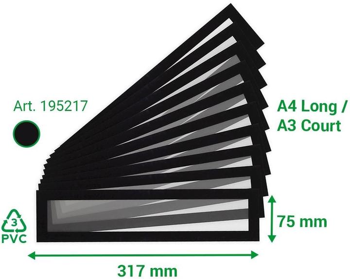 Image du produit Tarifold Panneau magnétique Magneto Solo Pro 195217 A4/A3 sw 10 pcs/paquet
