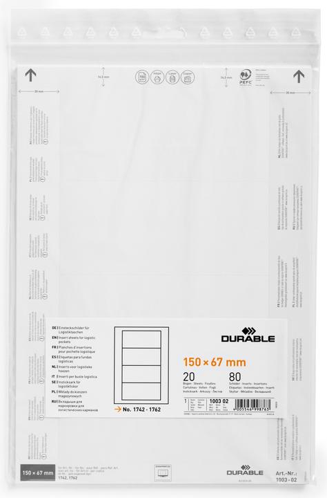 Produktbild Durable Einsteckschilder für Logistiktaschen