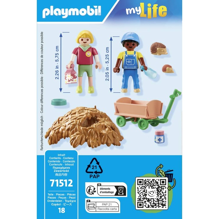 Produktbild Playmobil Pflege der Igelfamilie (71512, Playmobil My Life)