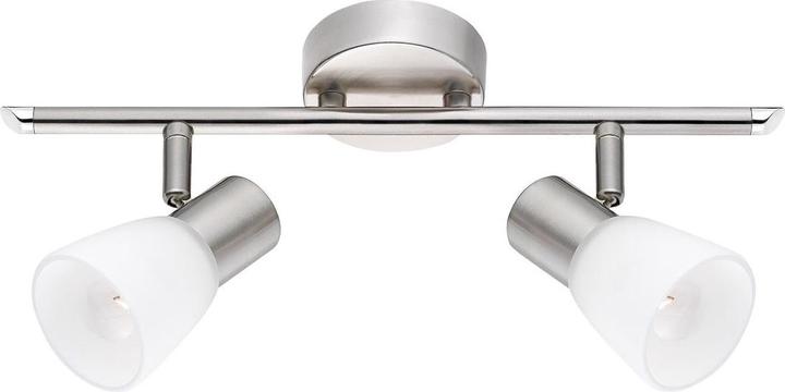 Produktbild Nova Luce PUBLICO Deckenleuchte E14 2-fach Nickel 34,2x7,8x16,2cm dimmbar 667002