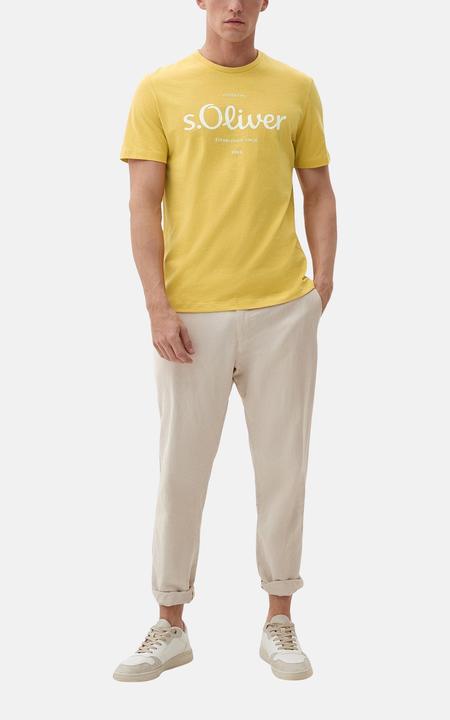 Produktbild S.Oliver T-Shirt Kurzarmshirt mit Rundhalsausschnitt und Labelprint (L)