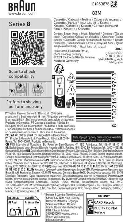 Produktbild Braun Series 8 Scherkopf 83M (1 x)