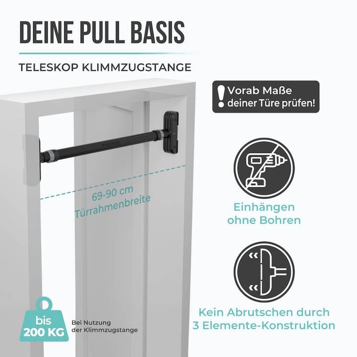 Actual product image Pullup & Dip Tür Klimmzugstange + Dip Stange Bundle