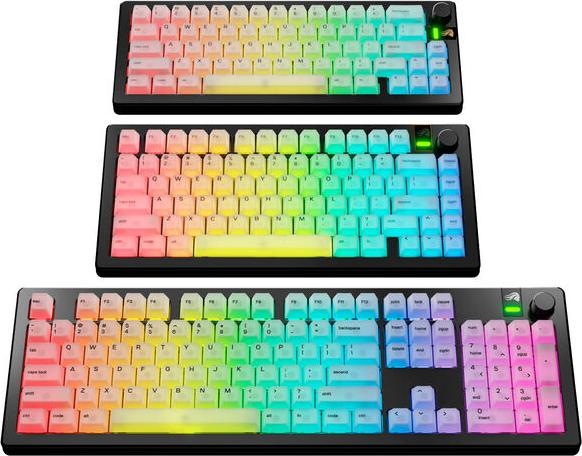 Immagine prodotto Glorious Tastiere Polychroma V2, layout ANSI (US), policarbonato, stampa UV - trasparente