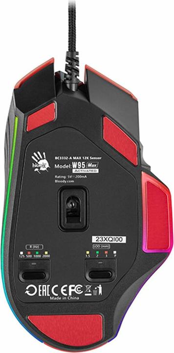 Produktbild A4Tech Mouse BLOODY W95Max USB Sports Red (Kabelgebunden)
