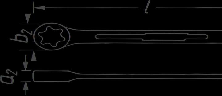 Actual product image HAZET TORX double box-end wrench 609-E6XE8 ∙ Outside TORX profile ∙ E6, E8
