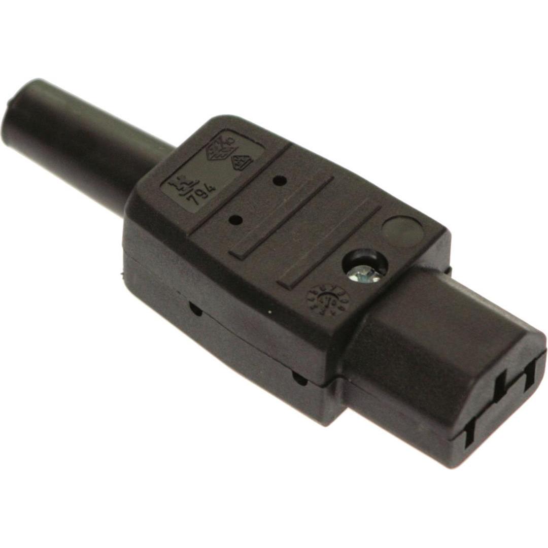 Thumbnail - As - Schwabe Thermoplast Gerätesteckdose, Elektronikkabel + Stecker, Schwarz