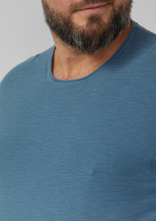 Produktbild s.Oliver Strickpullover Strickpullover mit Flammgarnstruktur und Rollkante (XXL)