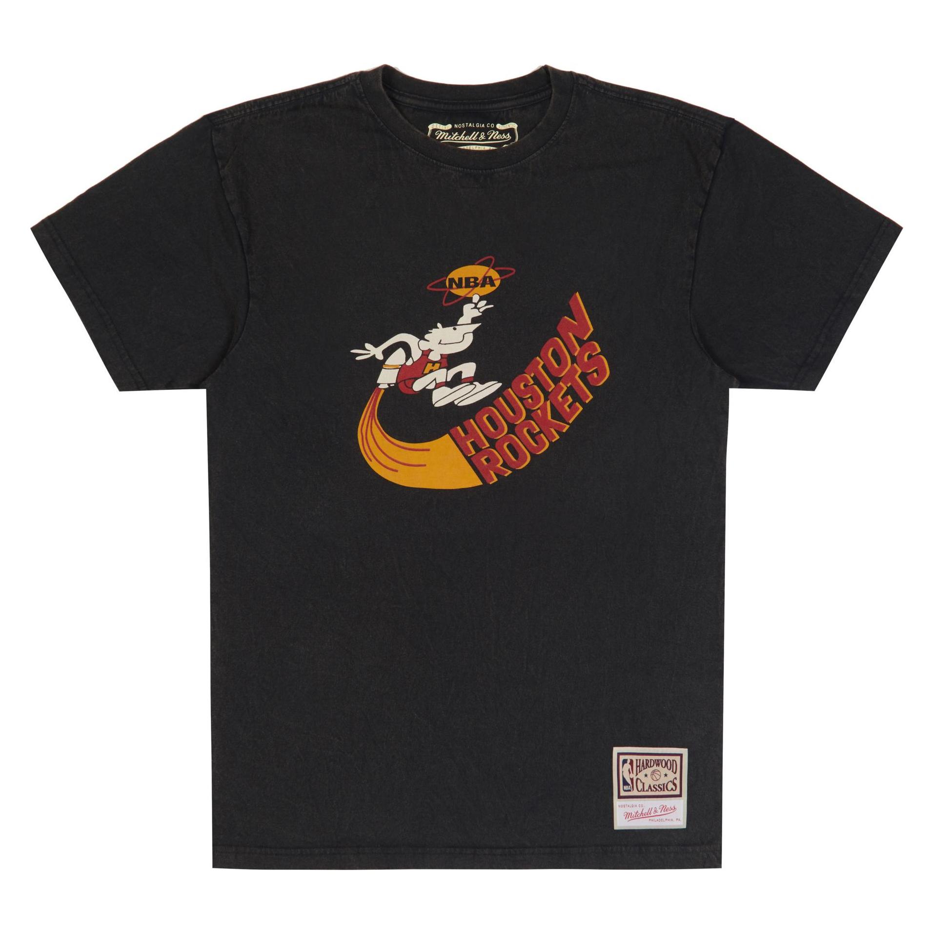 Mitchell & Ness, Herren, Shirts, T-shirt Nba Houston Rockets, Schwarz, (M)
