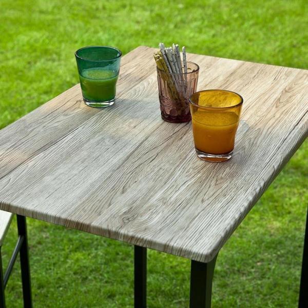 Image du produit SoBuy Table de bar avec 2 tabourets (80 x 87 x 50 cm)