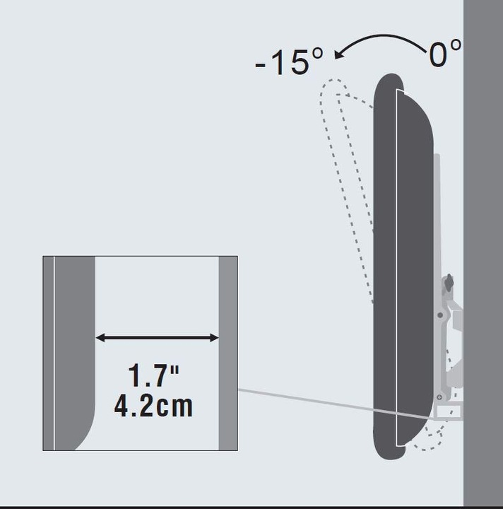 Actual product image Vivolink VLMW4065T projector mount wall (Wall)