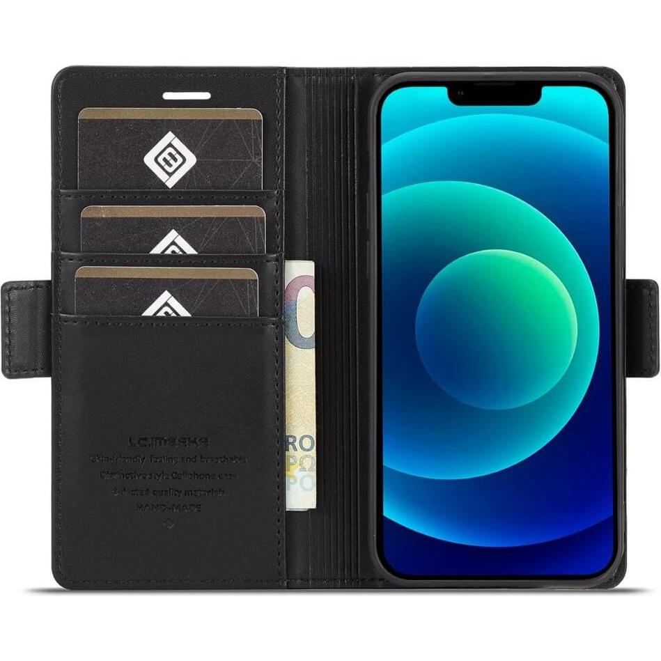 Thumbnail - Cover-Discount iPhone 14 - Stand Flip Case Hülle schwarz (Apple iPhone 14), Smartphone Hülle, Schwarz