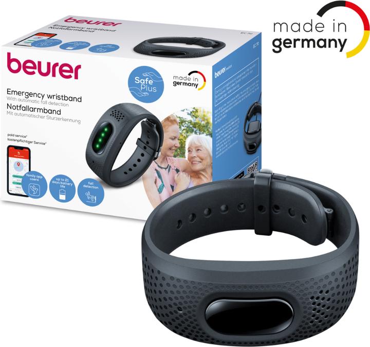 Actual product image Beurer EC 70 emergency wristband, 24-hour emergency call service, Made in Germany, automatic fall (2G)