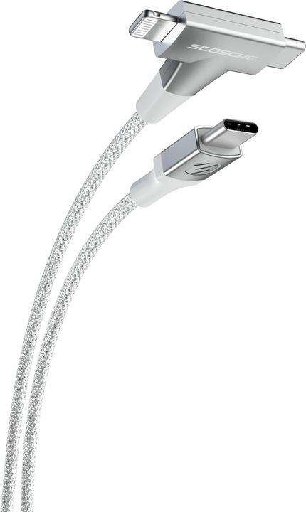 Scosche Strikeline 2 in 1 Kabel - Praktisches (1.20 m, USB 3.2 Gen 1, 60 W)