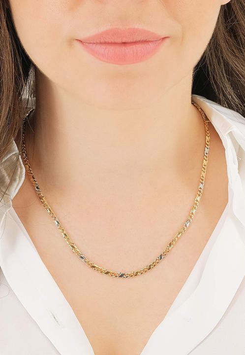 Immagine prodotto Muau Catena di 8 (Oro bianco, Giallo oro, 50 cm)