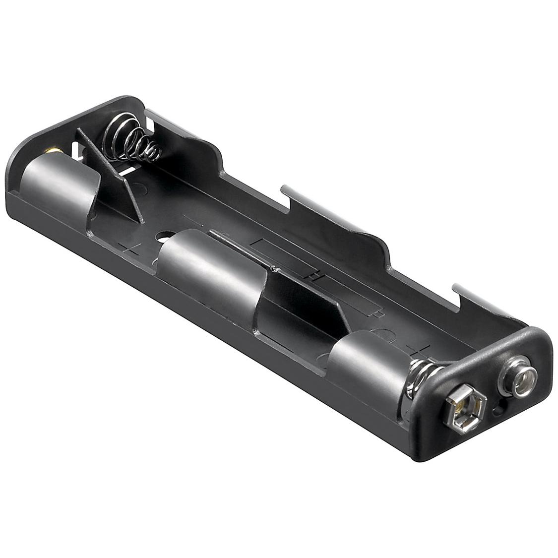 Goobay 11985 Batteriehalter, Batterie Zubehör, Schwarz