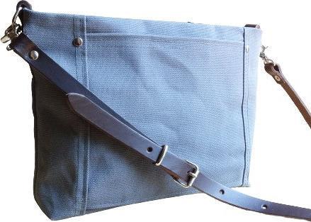 Immagine prodotto Only-Bags.Store Borsa a tracolla piccola in tela cerata, tracolla in pelle, portafoglio con chiusura a zip