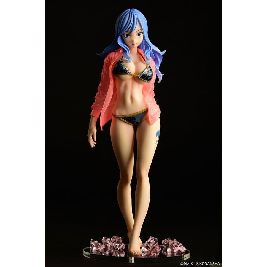 Orca Fairy Tail Statue 1/6 Jubia Lokser Gravure Stylesee-through wet shirt Black Bikini!! 25 cm