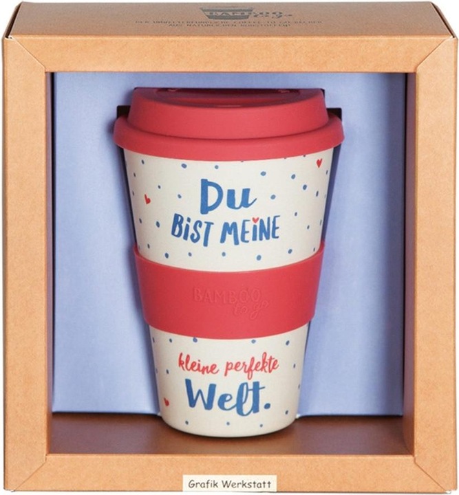 Produktbild Bamboo to go Trinkbecher Du bist meine kleine perfekte Welt (400 ml, 1 x)
