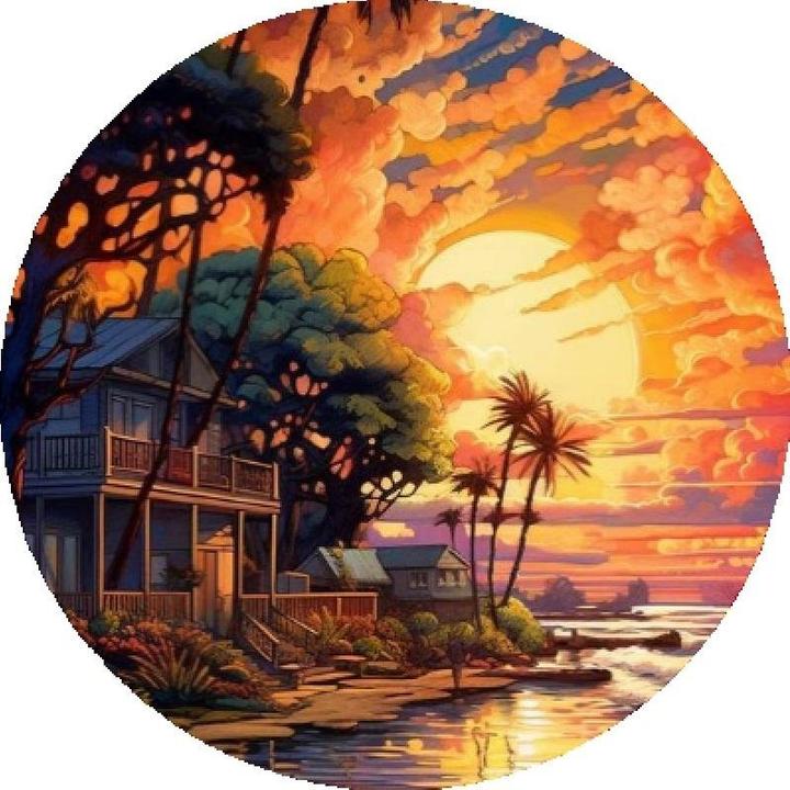 Immagine prodotto Twoje Hobby Malen nach Zahlen rund - Haus am Meer 40