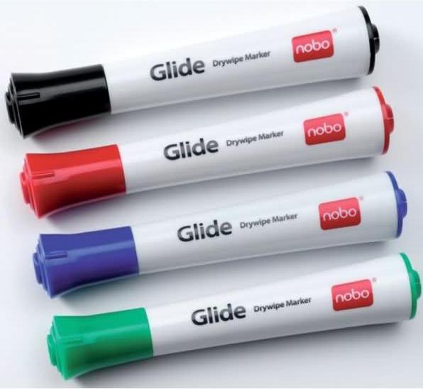 Actual product image Nobo Glide Whiteboard Pen (4x)