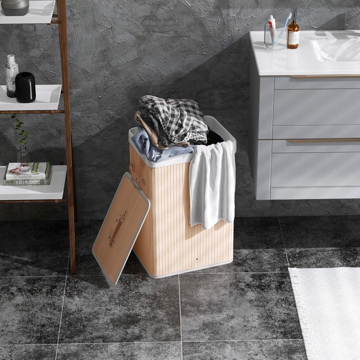 Produktbild Homcom Wäschekorb mit 2 Tragegriffen (72 l)