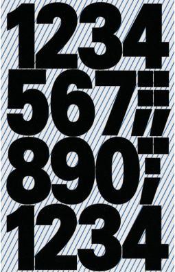 Actual product image Z-Design Zahlen labels Universal Bold