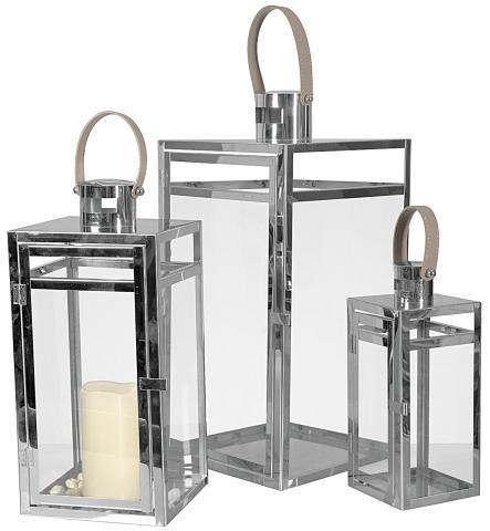 Esultar Lot de 3 lanternes décoratives