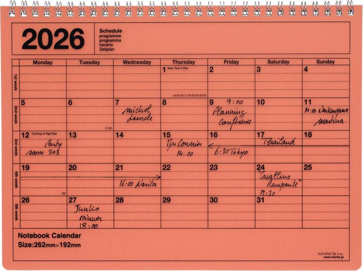 Produktbild Mark'S 2026 TiK,M,Orange.26WDR-NB1-OR-I