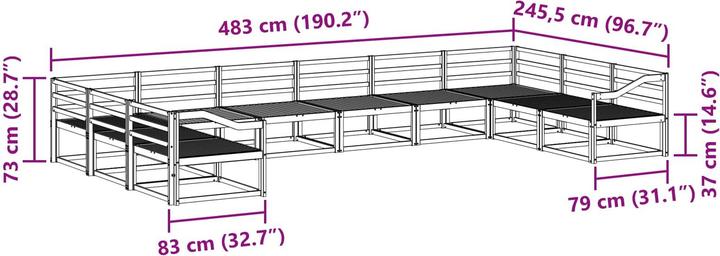 Produktbild vidaXL Outdoor-Sofa