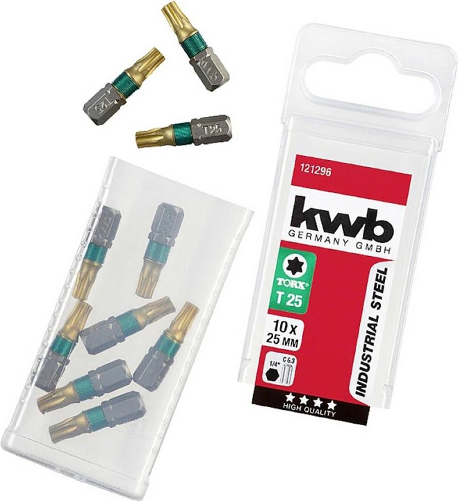 Immagine prodotto kwb 124296 Punta TX T 25 titanio C 6,3 10 pz. (T 25)
