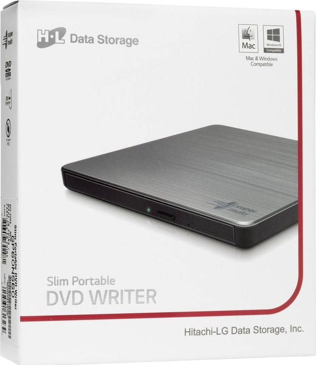 Actual product image LG H.L Data Storage Ultra Slim portable DVD burner GP60NS60 Interface USB 2.0, DVD±R (DVD drive)