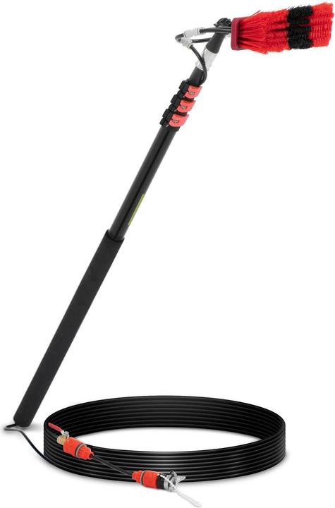 Ulsonix Teleskop-Waschbürste 125 bis 360 cm Aluminium Bürste 35 cm aus PP Teleskopbürste (1 Stk.)