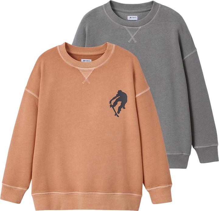 Actual product image Jonen 2er-Pack Jungen Sweatshirts mit Recycling-Baumwolle (158, 164)