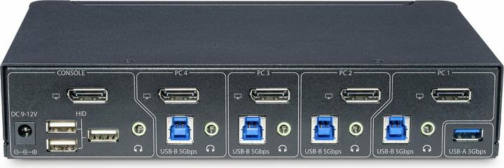 Produktbild StarTech com P4AD122-KVM-SWITCH, 4096 x 2160 Pixel, 4K Ultra HD, Rack-Einbau, 36 W, Schwarz