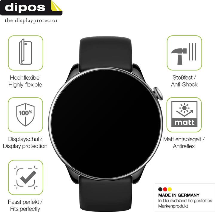 Produktbild Dipos Full Cover Schutzfolie Matt (Amazfit GTR Mini)