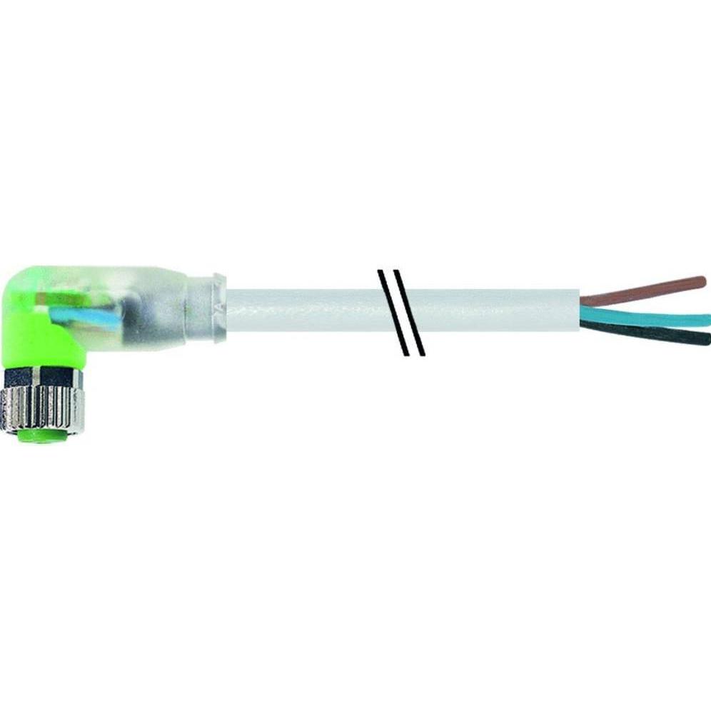 Murr Elektronik M8 Bu. 90° freies Ltg.-ende LED PVC 3x0.25 gr UL/CSA 5m, Elektronikkabel + Stecker, Grau