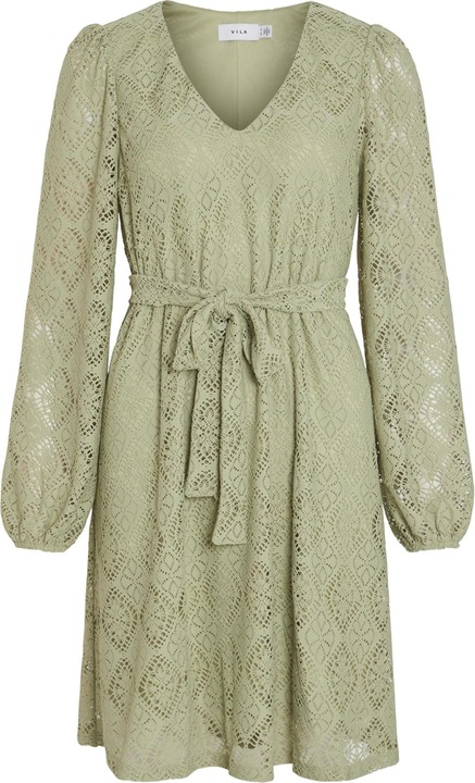 Produktbild Vila Tie Waist Kleid mit langen Ärmeln (XS)