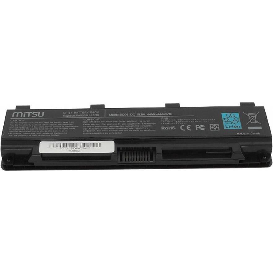 Mitsu BATTERIA BC/TO-C850 (TOSHIBA 4400 MAH 49 WH) - Batteria (6 cubicoli, 4400 mAh), Batteria per notebook