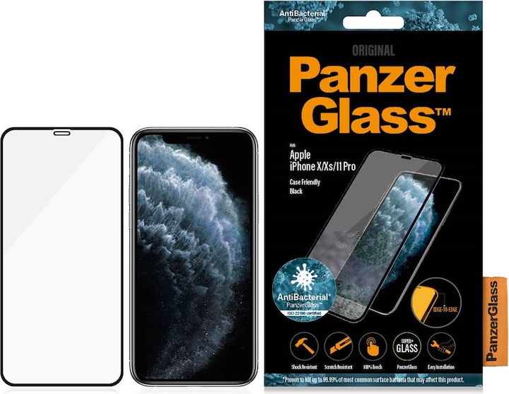 Actual product image PanzerGlass edge to edge (1 Piece, Apple iPhone 11 Pro, Apple iPhone XS, Apple iPhone X)