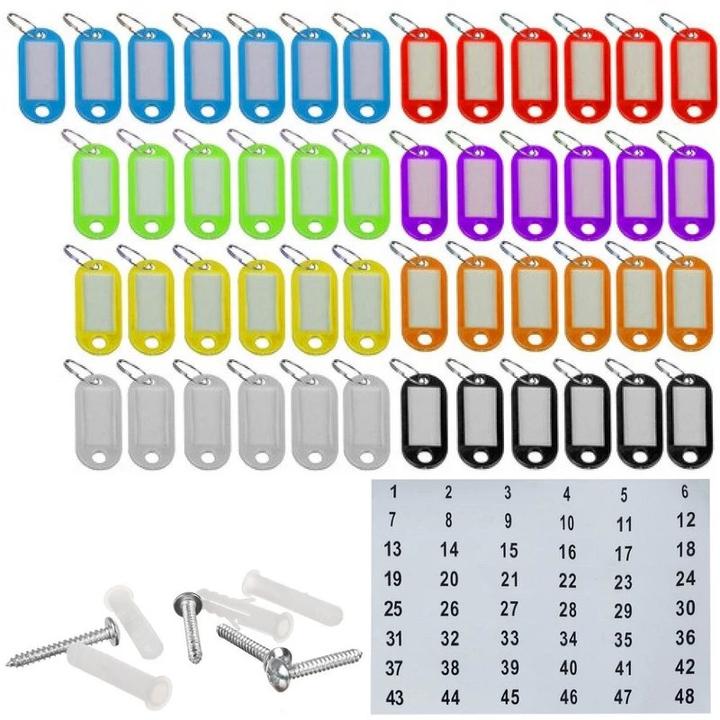 Image du produit Malatec Schlüsselschrank SCHLÜSSELKASTEN Schlüsselsafe für 48 Schlüssel mit farbigen Anhängern