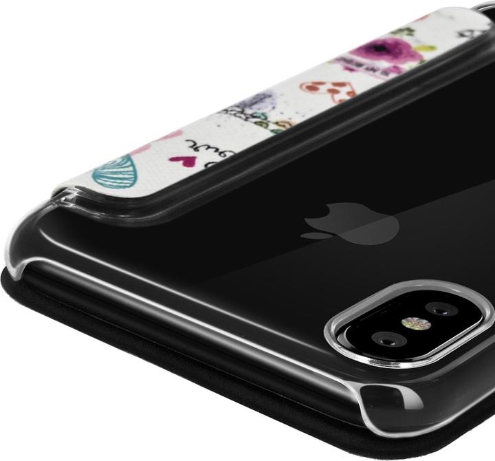 Actual product image Akashi Flip-Schutzhülle Brieftasche mit Kartenfach iPhone X – – Paris mon Amour (Apple iPhone X)