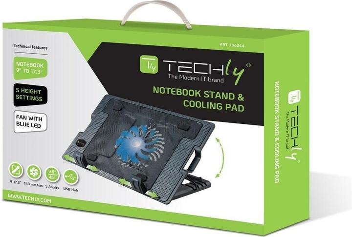 Actual product image Techly 106244 Notebook computer cooling pad and adjustable stand, iki 17.3