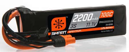 Immagine prodotto Spektrum 2200mAh 3S 11.1V 100C Smart LiPo batteria IC3 (11.10 V, 2200 mAh)