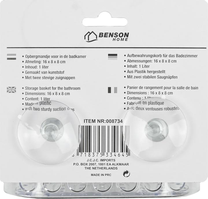 Actual product image Benson Home Shower tray + suction cup size M transparent