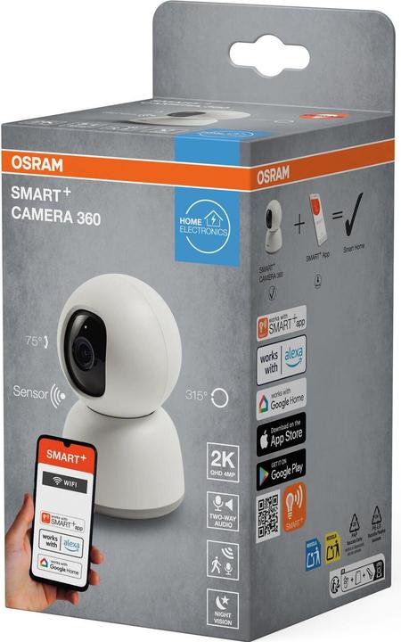 Produktbild Osram SMART+ WIFI CAMERA 360 White (2560 x 1440 Pixels)