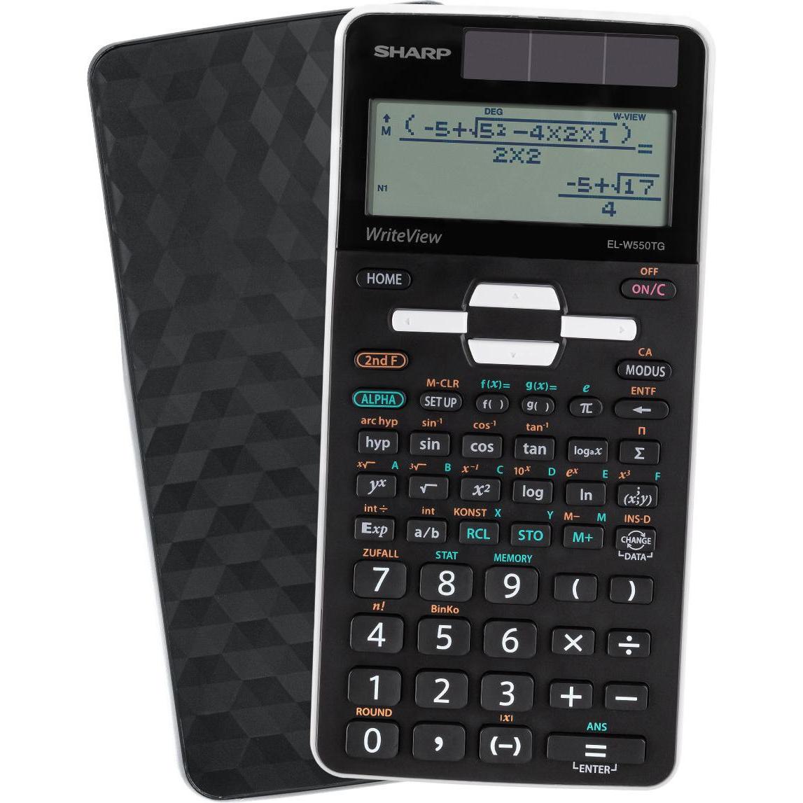 Thumbnail - Sharp, Taschenrechner, EL-W550TG Wissenschaftlicher Taschenrechner schwarz/grau (Solarzellen)