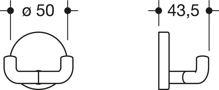 Actual product image Hewi Coat hook 477