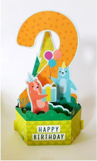 Produktbild Hallmark Pop-Up Karte 2. Geburtstag