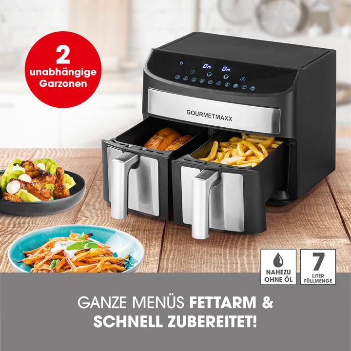 Immagine prodotto Gourmetmaxx Friggitrice ad aria calda a due camere
